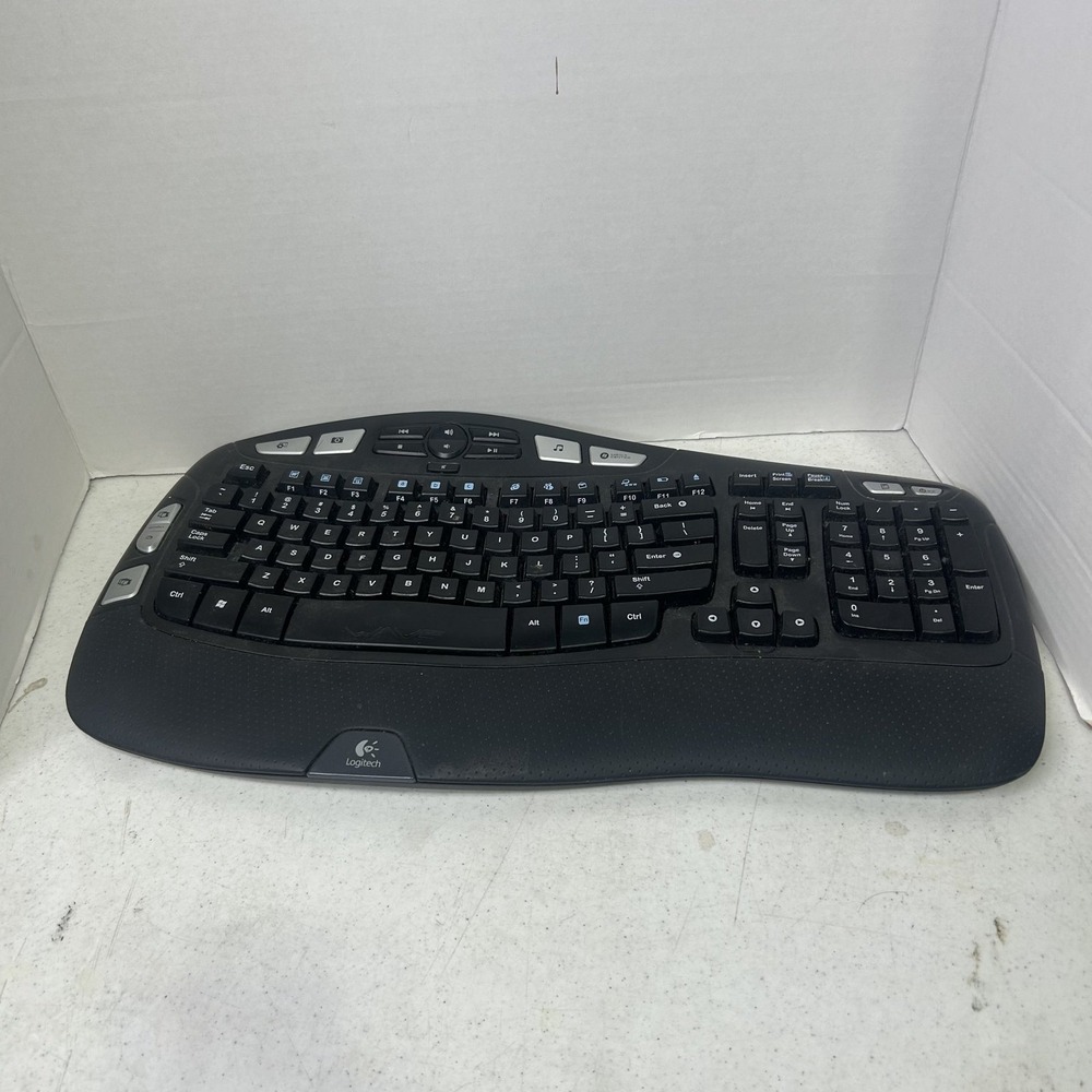 Logitech K350 Wireless Wave Ergonomic Keyboard Black Y-RBN90 820-002546